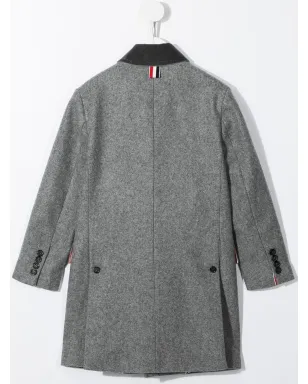 Thom Browne Kids チェスターフィールド メルトンウールコート - サムネイル2