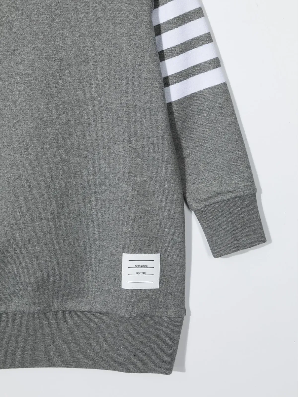 Thom Browne Kids ループバックジャージー4バー スウェットドレス グレー - 画像3