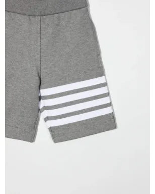 Thom Browne Kids ループバックジャージー 4バー トラックショーツ - サムネイル3