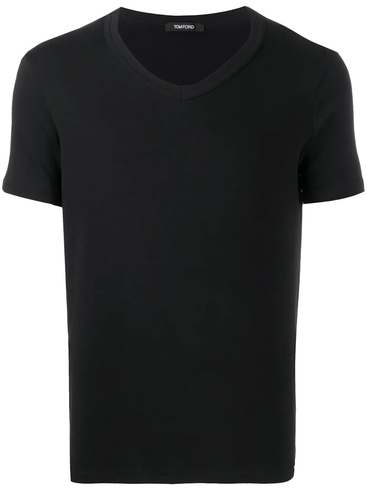 TOM FORD Vネック コットンTシャツ - ブラック - 画像1