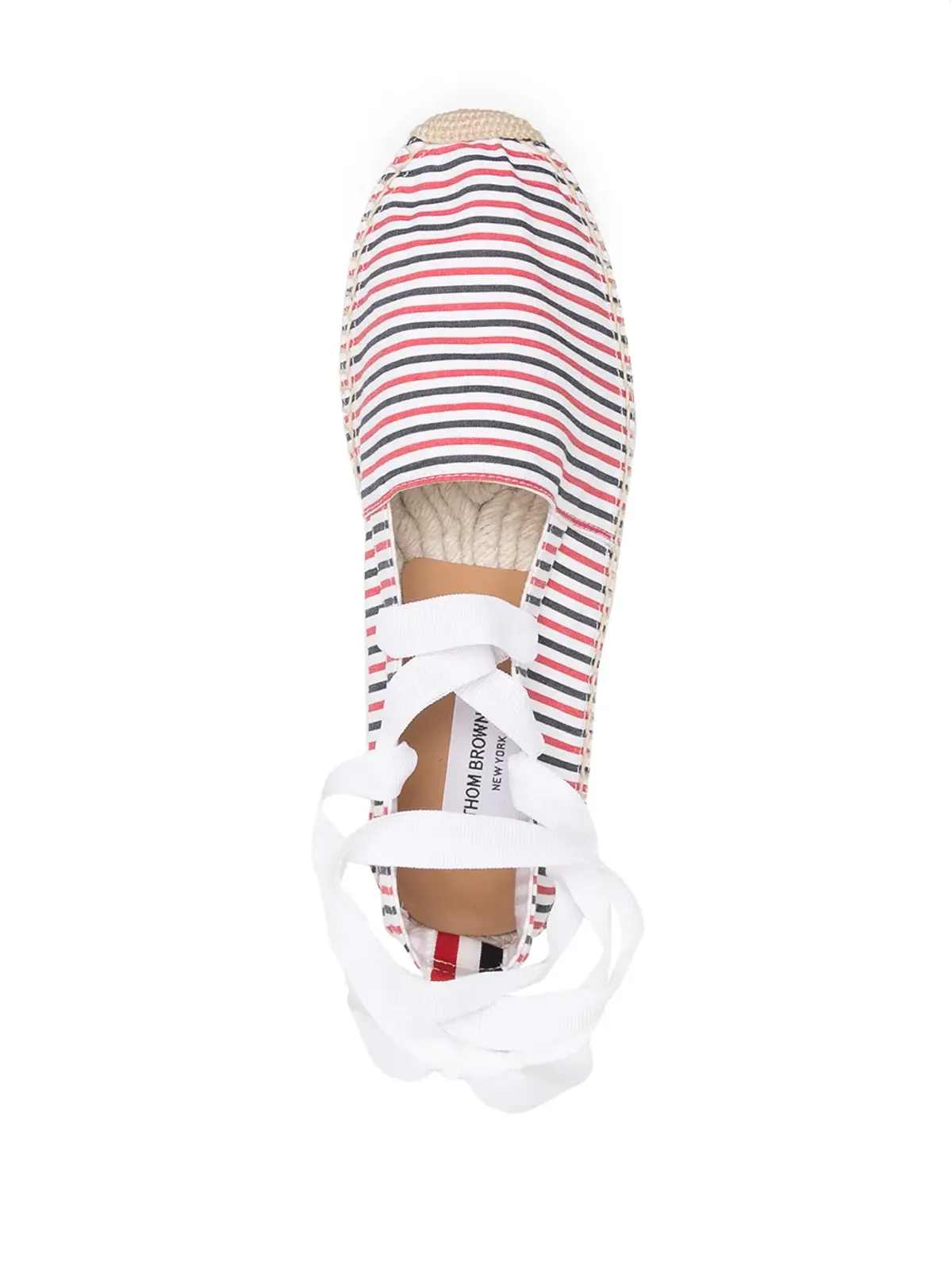Thom Browne 取り外し可能なアンクルタイ付きエスパドリーユ - 画像4