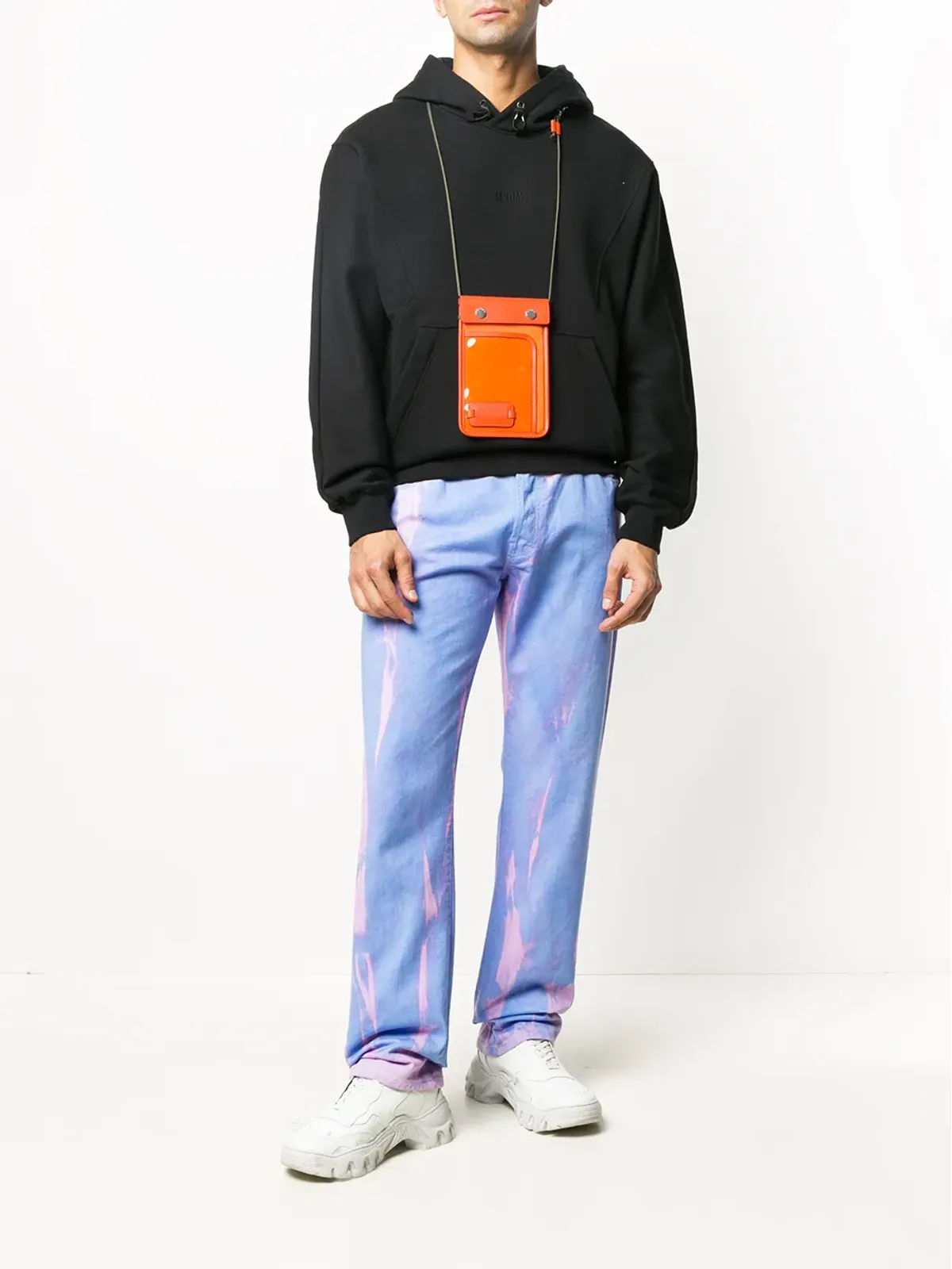 MSGM 刺繍ロゴフーディー - ブラック - 画像2
