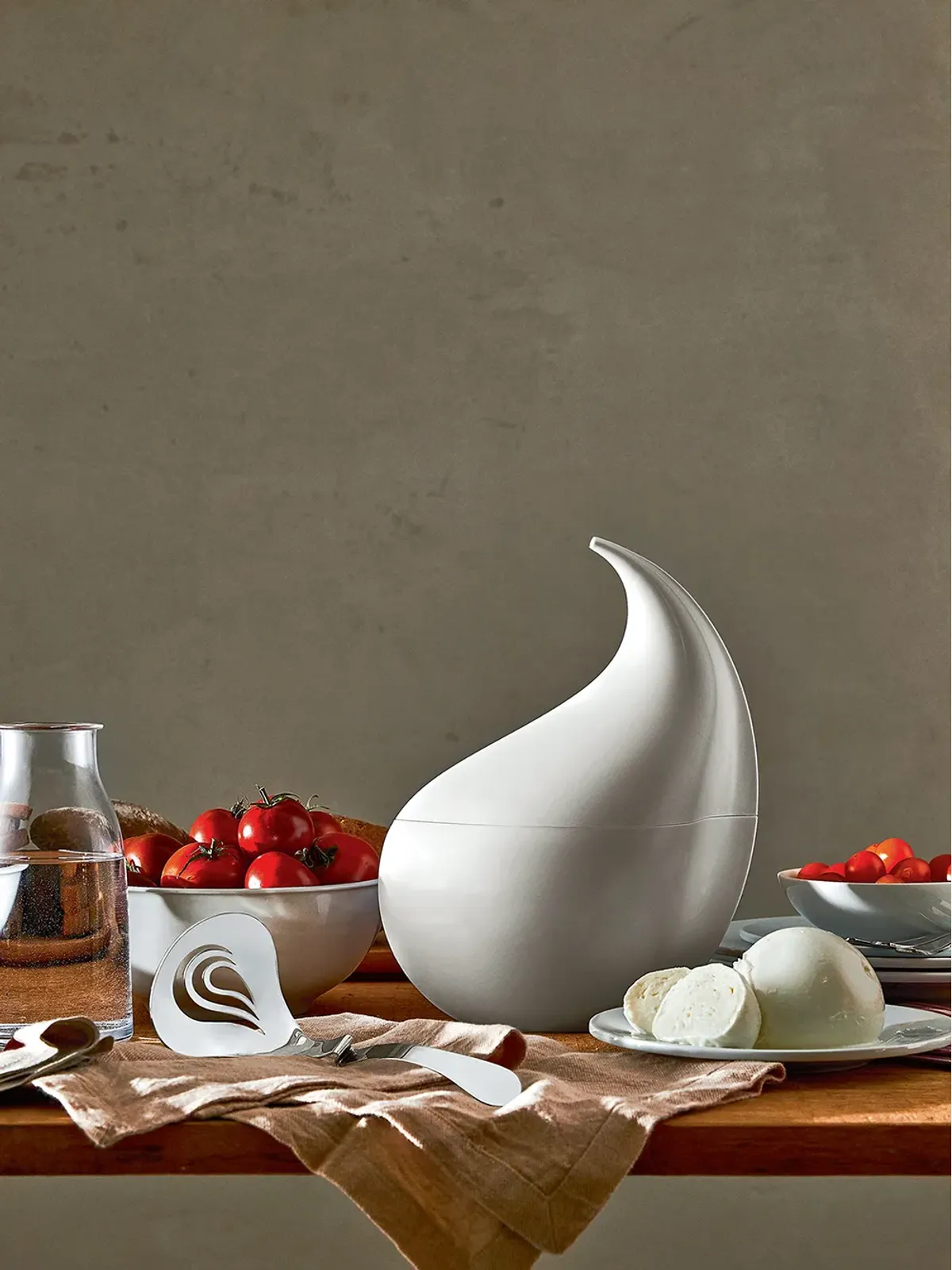 Alessi ヌンツィアテッラ モッツァレラセット（29cm） - ホワイト - 画像3