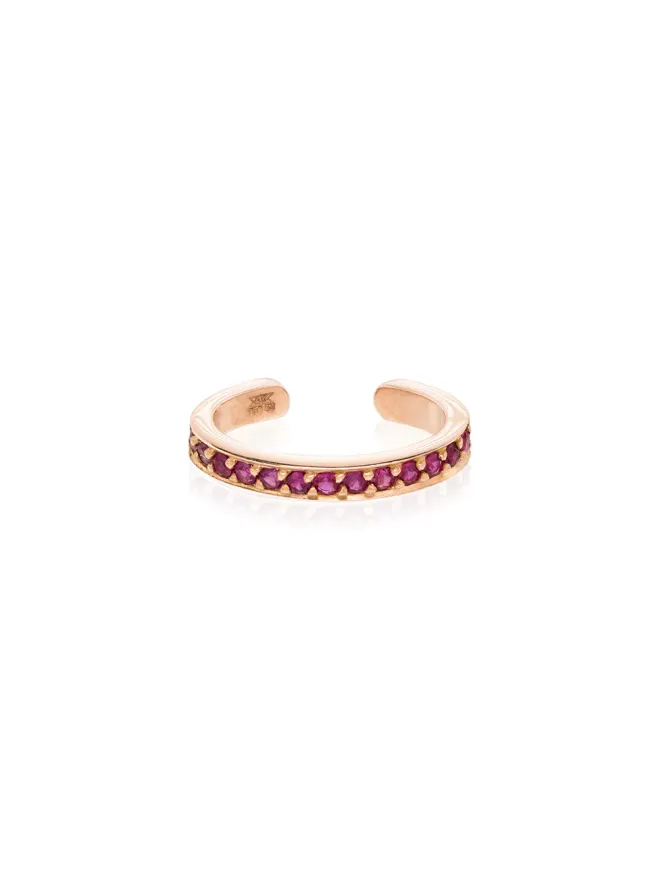 Anita Ko Anita Ko 18K ローズゴールド ルビー イヤーカフ - ピンクの商品画像