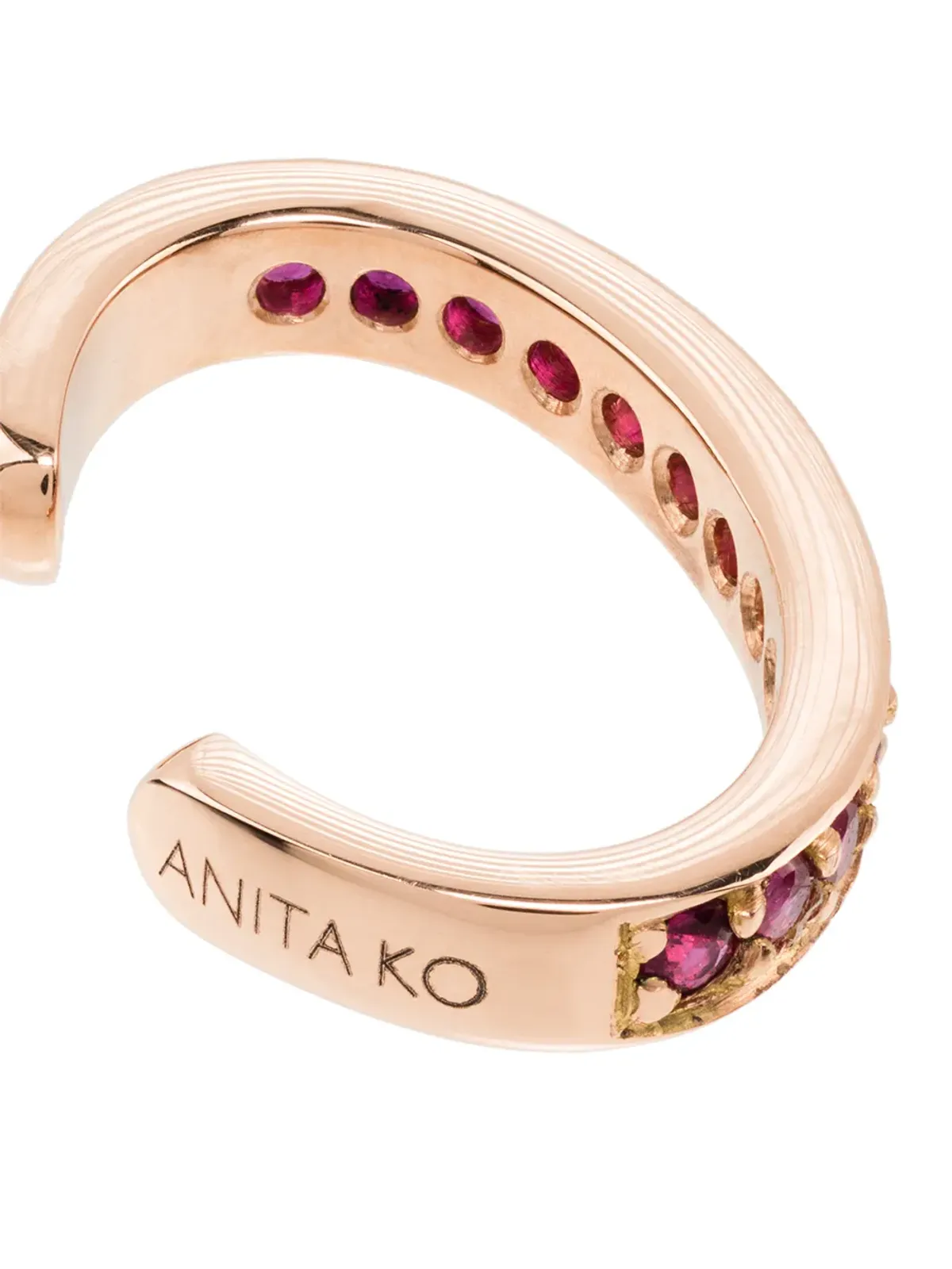 Anita Ko 18K ローズゴールド ルビー イヤーカフ - ピンク - 画像3