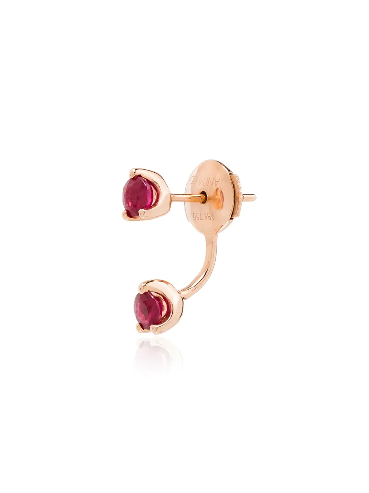 Anita Ko Orbit 18kt rose gold ruby earring - 画像1