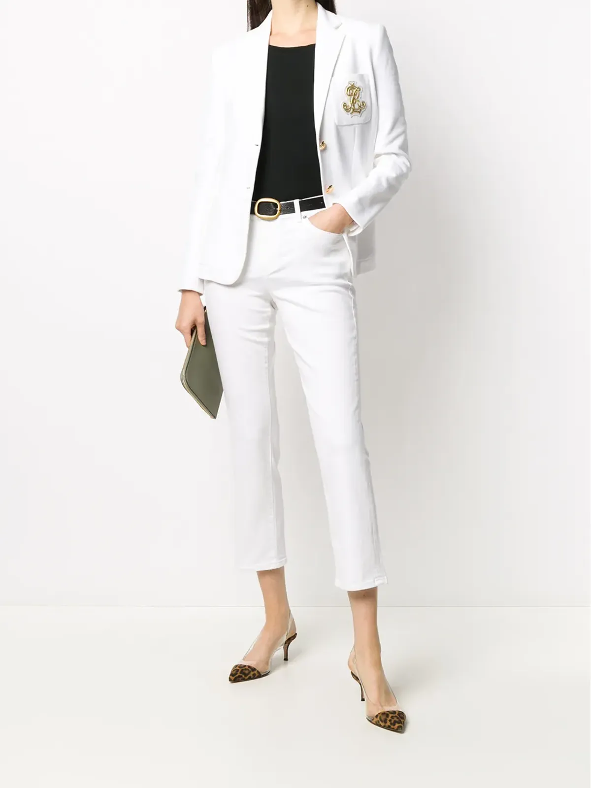 Lauren Ralph Lauren シングルブレスト ロゴ ブレザー - 画像2