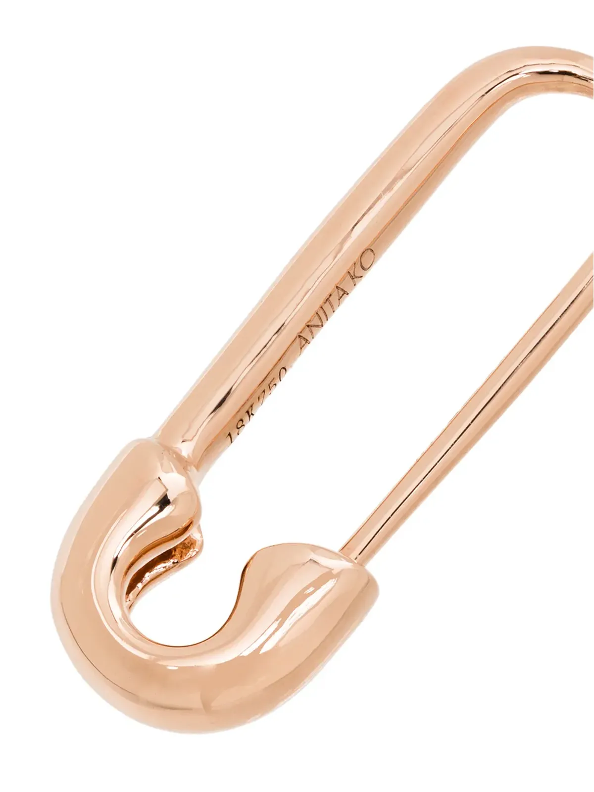 Anita Ko セーフティピン 18K ローズゴールド イヤリング - 画像3