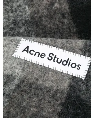 Acne Studios チェック柄モヘア混紡スカーフ - サムネイル3