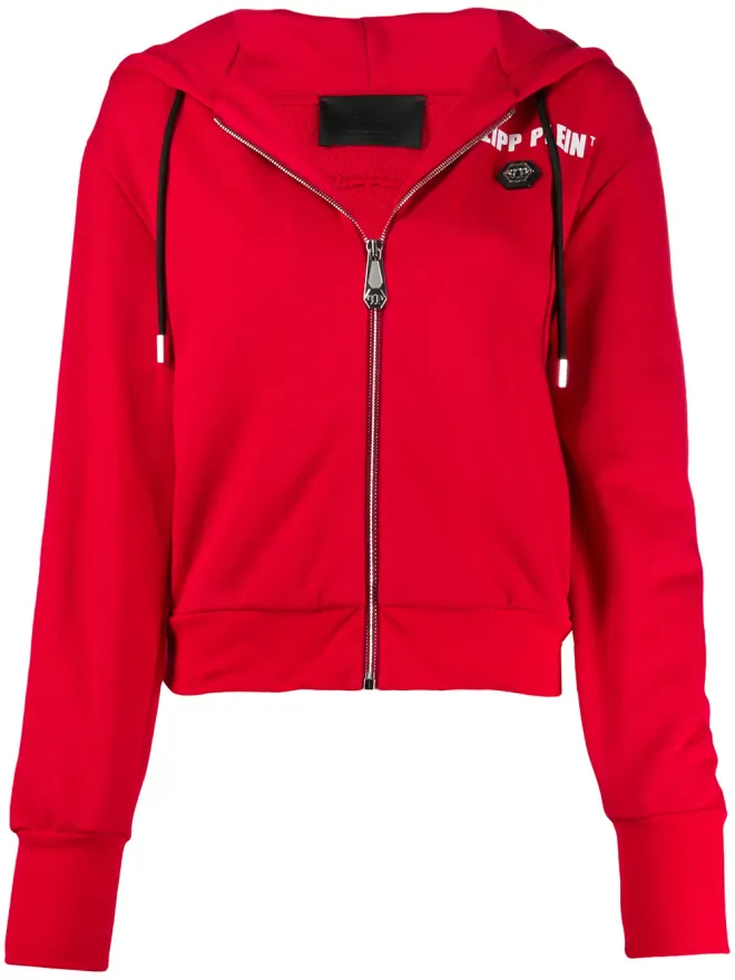 Philipp Plein Philipp Plein ジップアップ ロゴプリント パーカーの商品画像