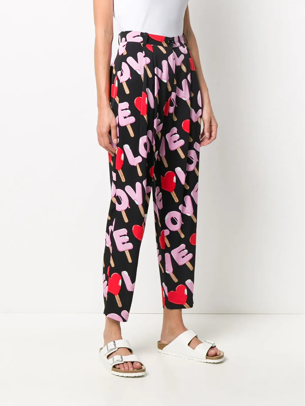 Love Moschino プリント柄 テーラードパンツ - 画像3
