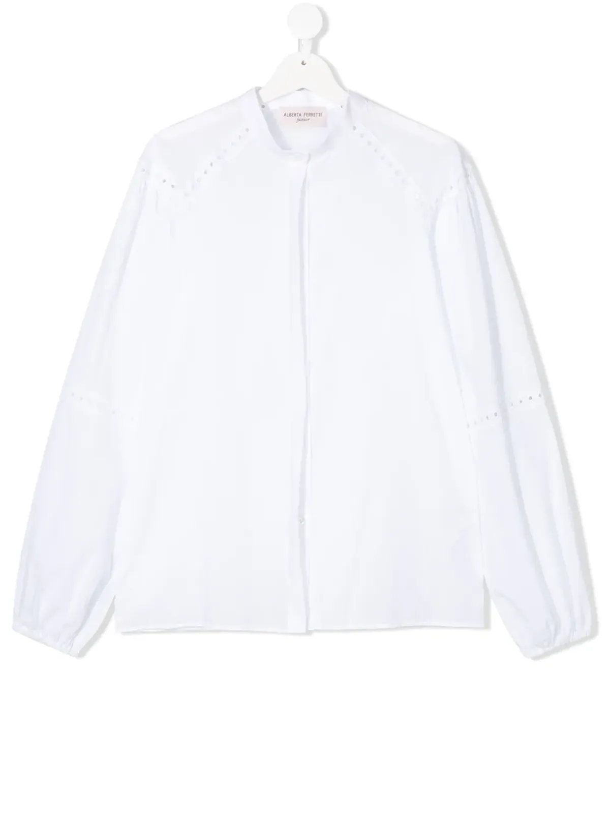 Alberta Ferretti Kids TEEN レースディテール ブラウス - ホワイト - 画像1