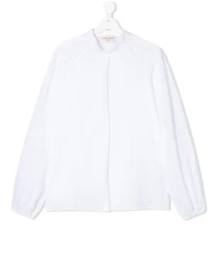 Alberta Ferretti Kids TEEN レースディテール ブラウス - ホワイト - サムネイル1