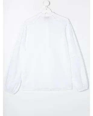 Alberta Ferretti Kids TEEN レースディテール ブラウス - ホワイト - サムネイル2