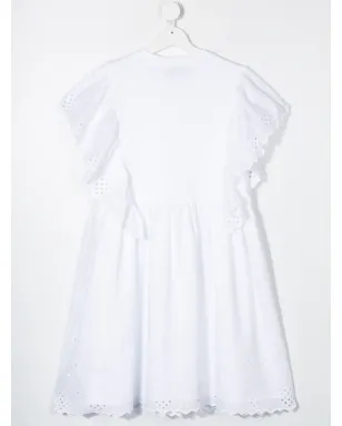 Alberta Ferretti Kids ティーン レーストリムドレス - サムネイル2