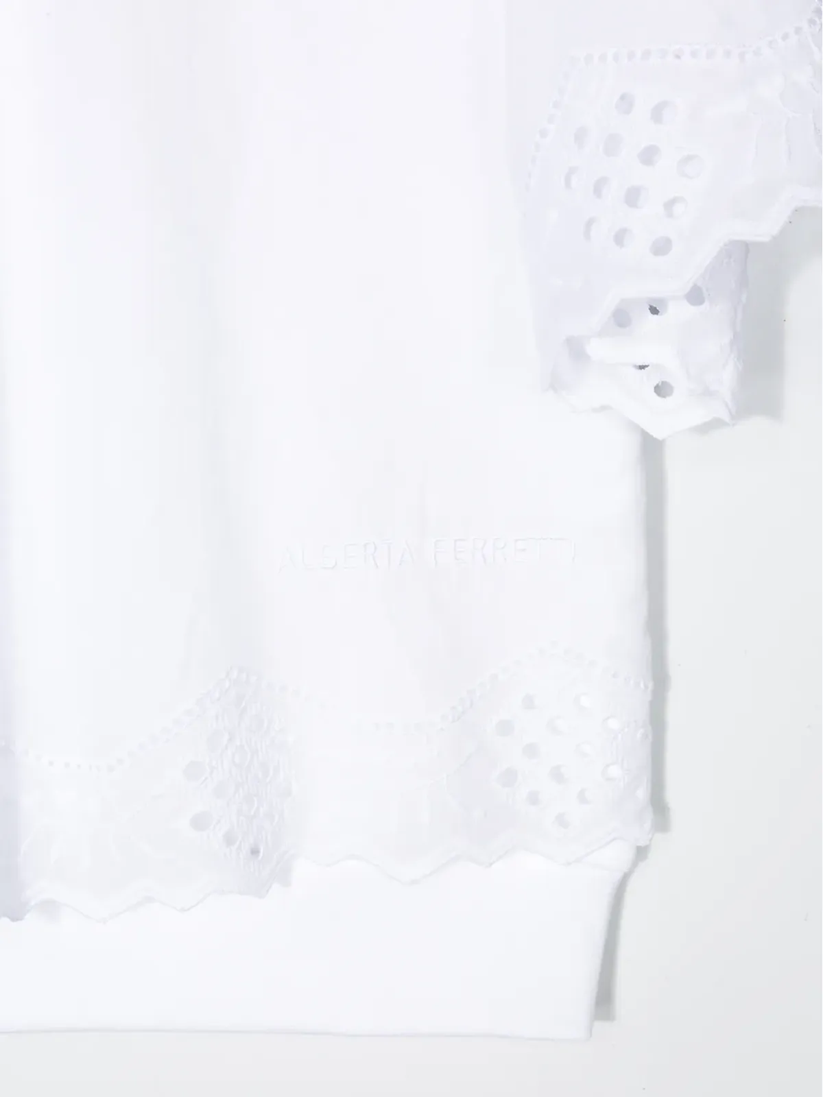 Alberta Ferretti Kids TEEN レーストリム ブラウス - 画像3