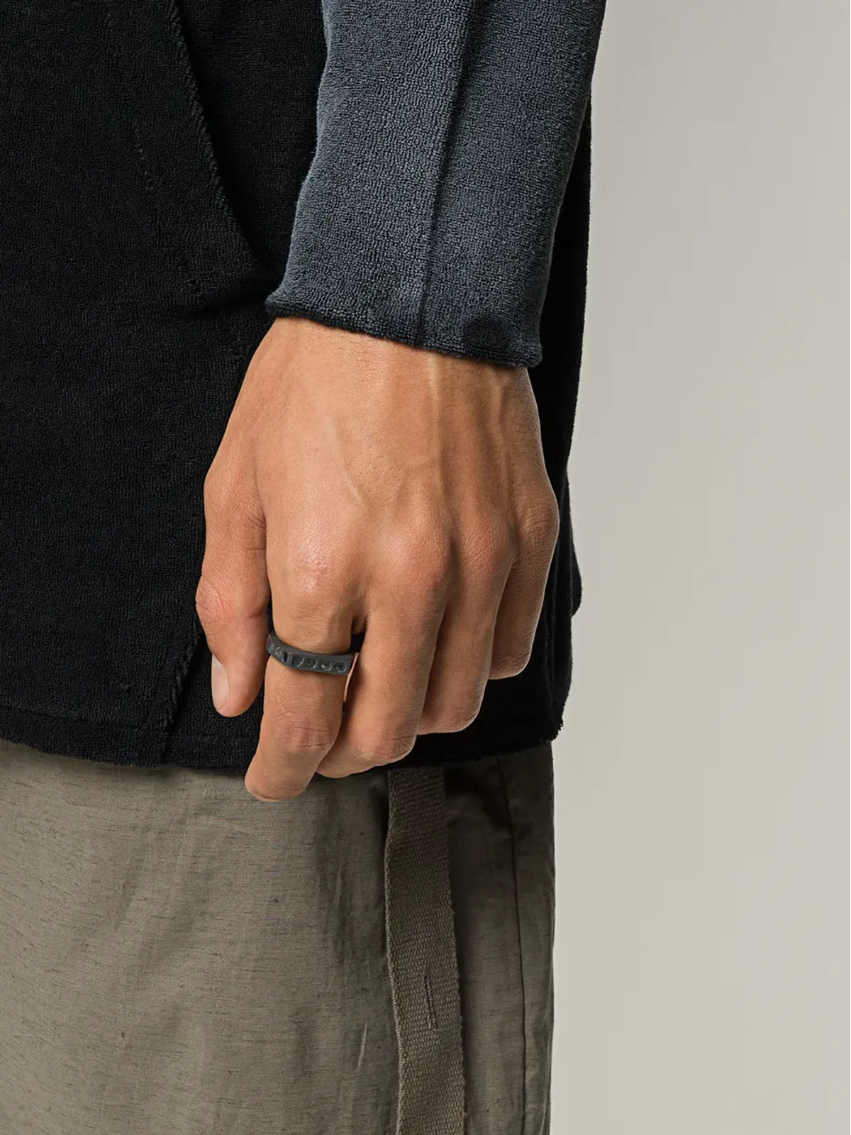 Parts of Four Sistema mega pavé ring - Grey - 画像2