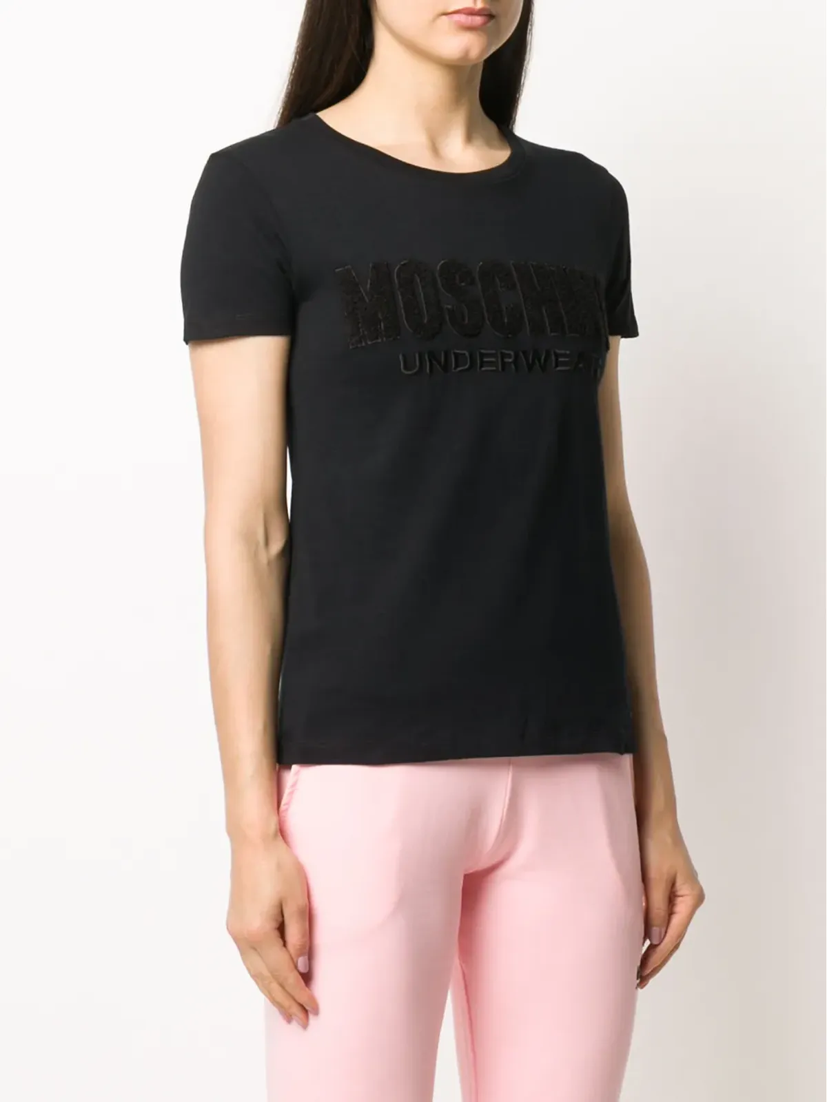 Moschino アンダーウェア ロゴ刺繍 Tシャツ - 画像3