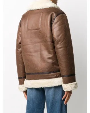 Alpha Industries フェイクシアーリング アビエータージャケット ブラウン - サムネイル4
