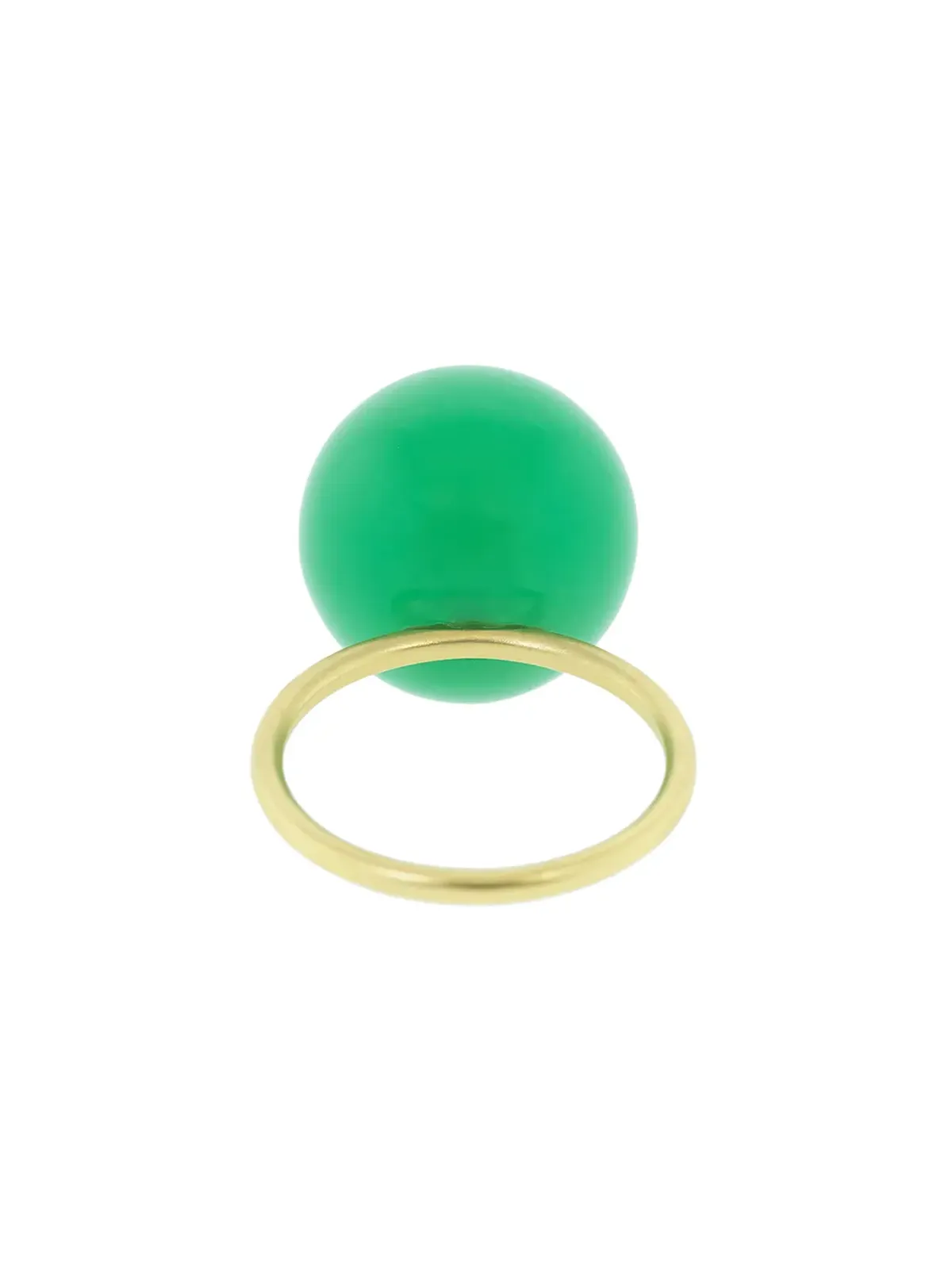 Irene Neuwirth 18kt Yellow Gold クリソプレーズ 球体リング - グリーン - 画像3