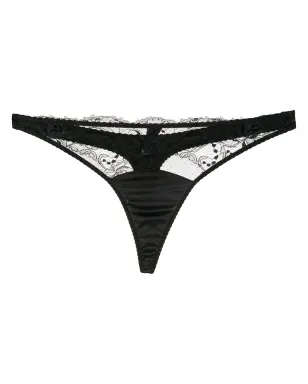 Fleur Of England シアー レース タンガ - ブラック - サムネイル1