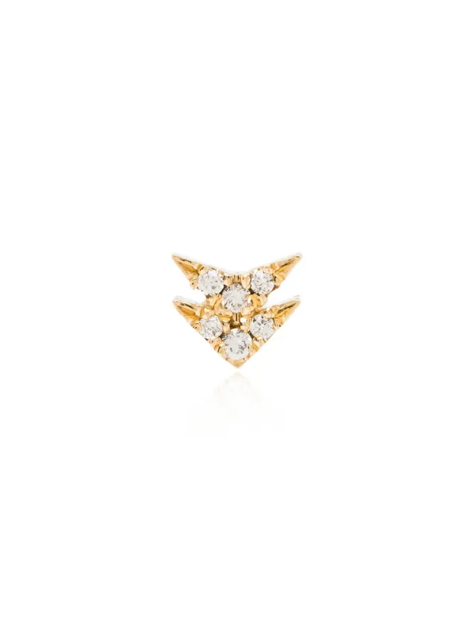 Lizzie Mandler Fine Jewelry Lizzie Mandler Fine Jewelry 18K イエローゴールド ダブルアロー ダイヤモンド イヤリングの商品画像