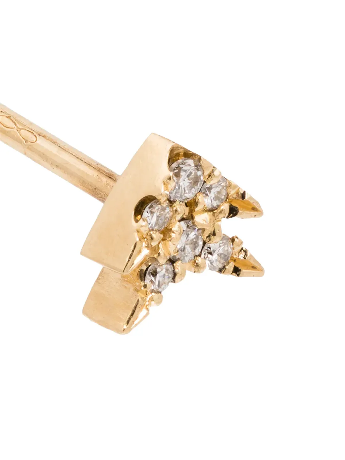 Lizzie Mandler Fine Jewelry 18K イエローゴールド ダブルアロー ダイヤモンド イヤリング - 画像3