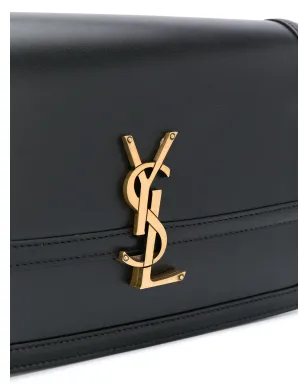 Saint Laurent モノグラムレザーショルダーバッグ - ブラック - サムネイル4