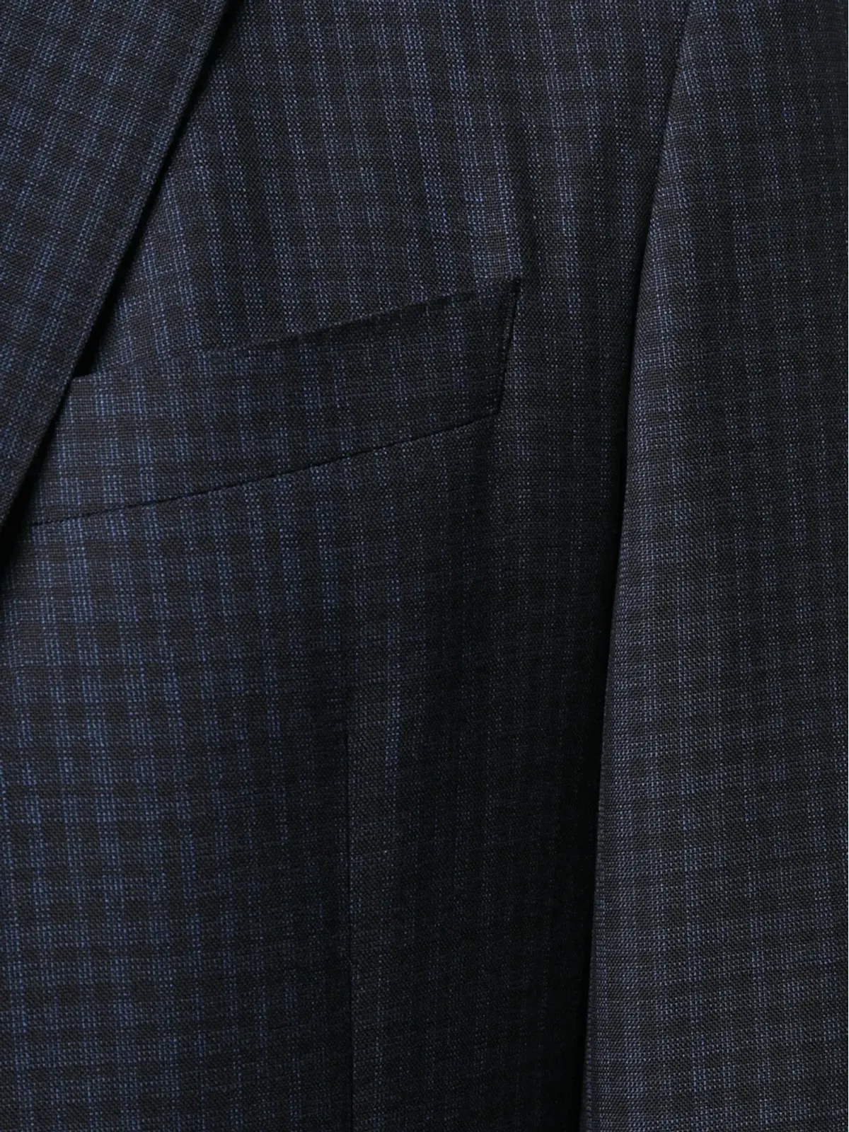 BOSS チェック柄シングルブレストブレザー - ブルー - 画像5