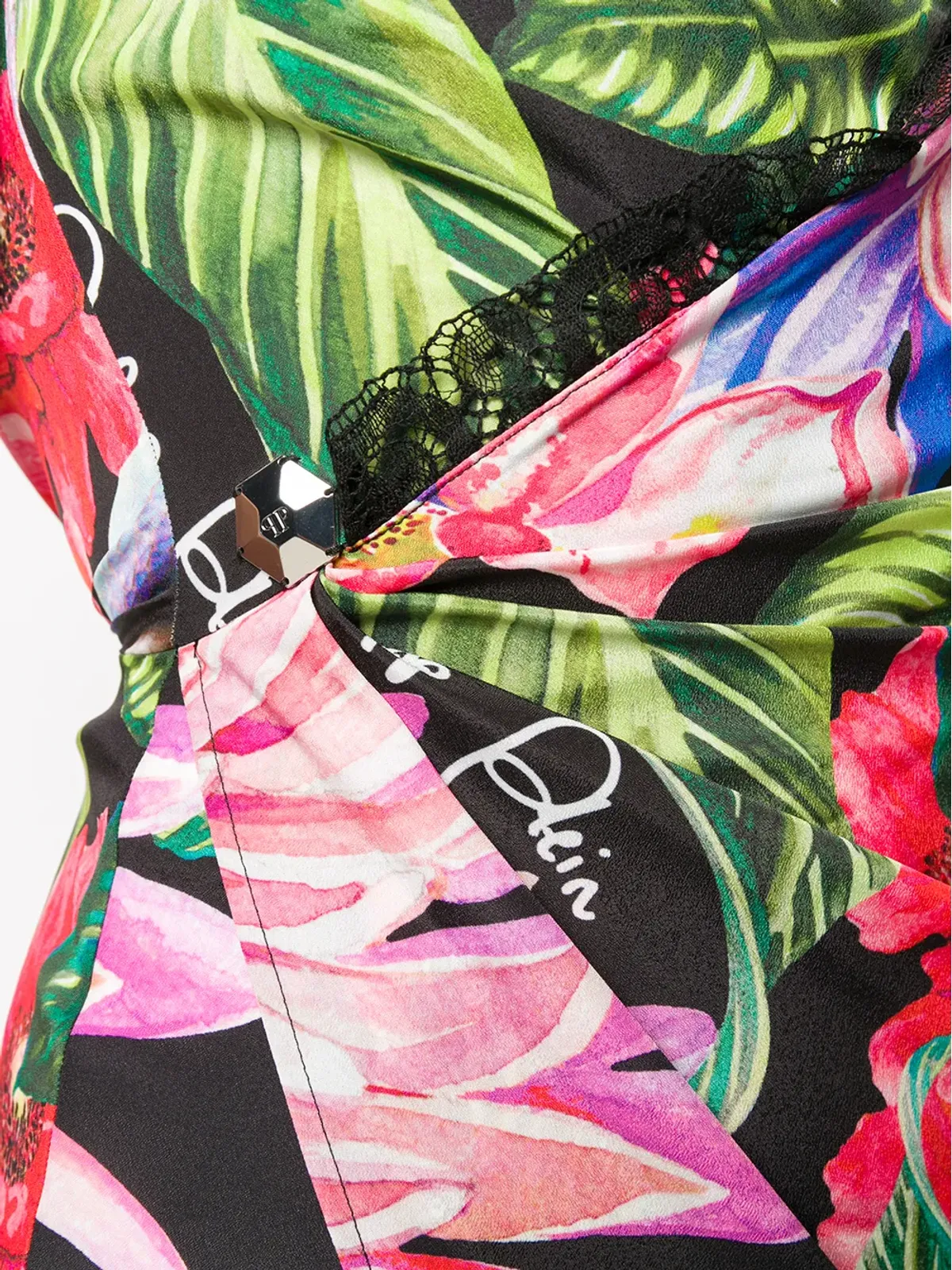 Philipp Plein 花柄プリントのラップドレス - 画像5