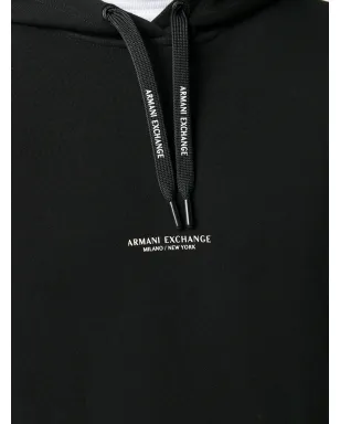 Armani Exchange ロゴプリント ドローコード付きフードパーカー - サムネイル5