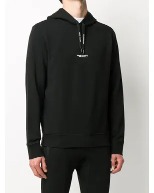 Armani Exchange ロゴプリント ドローコード付きフードパーカー - サムネイル3
