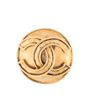 CHANEL Pre-Owned 1994 CC ロゴ ブローチ - ゴールド - サムネイル1