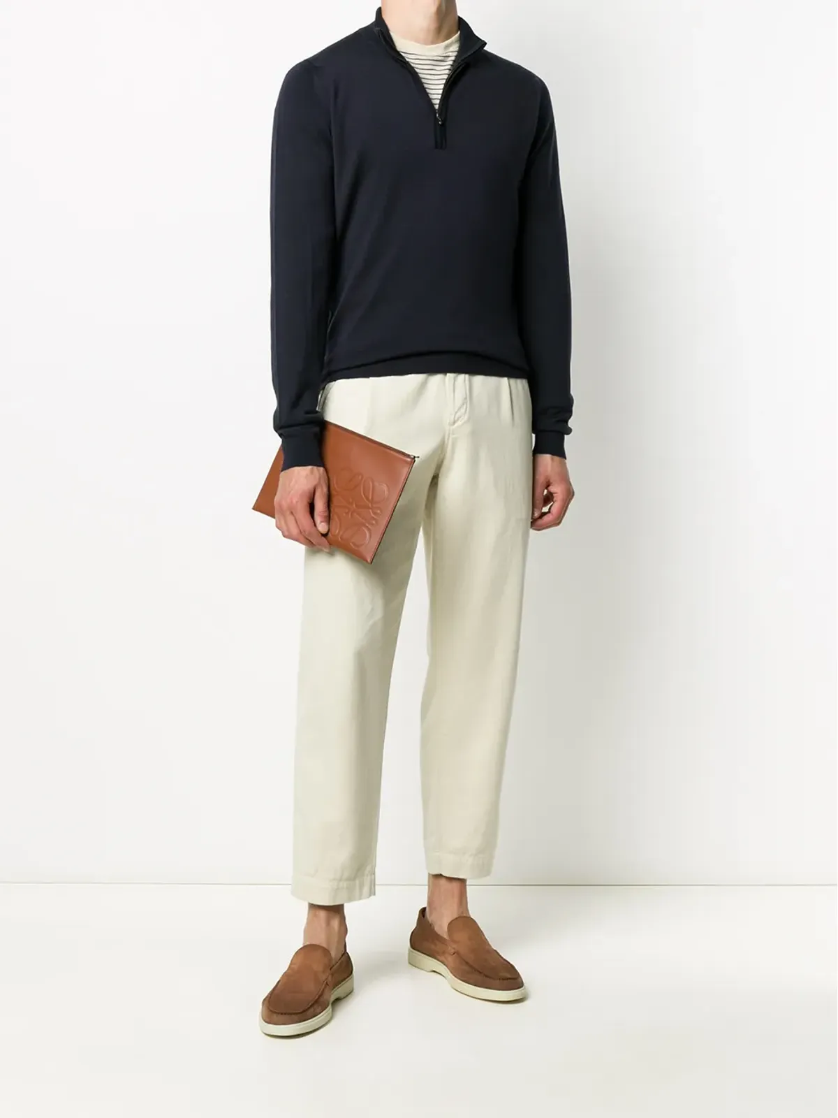 John Smedley ハーフジップ付きニットジャンパー - 画像2