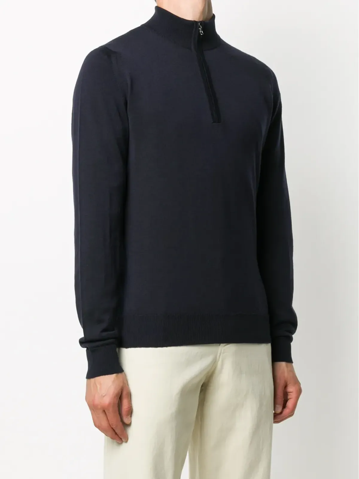 John Smedley ハーフジップ付きニットジャンパー - 画像3