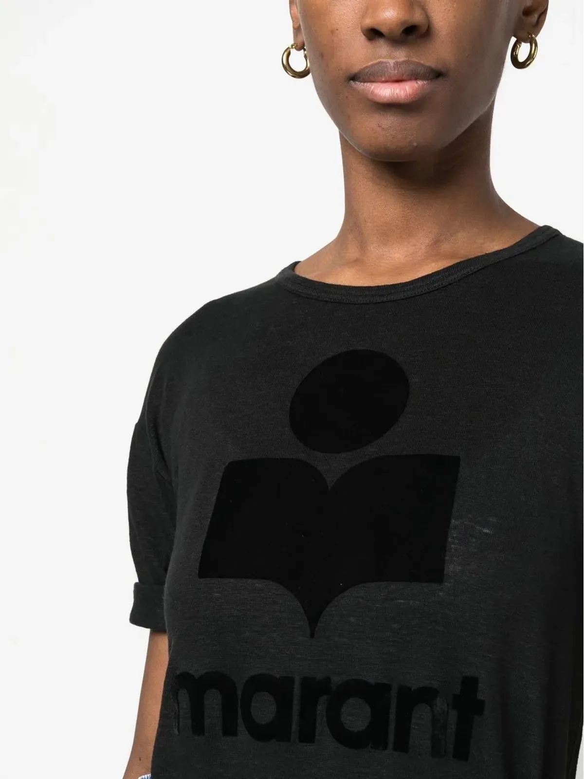 MARANT ÉTOILE Koldi ロゴTシャツ ブラック - 画像5