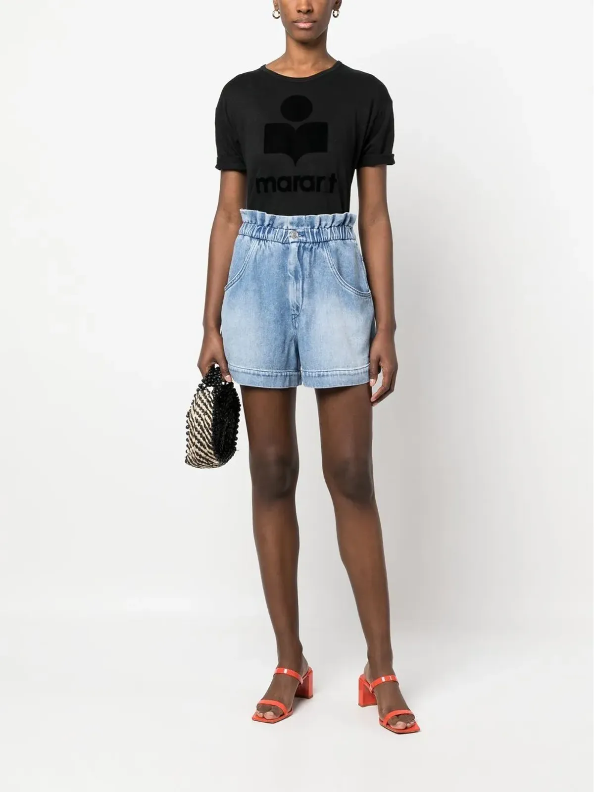 MARANT ÉTOILE Koldi ロゴTシャツ ブラック - 画像2