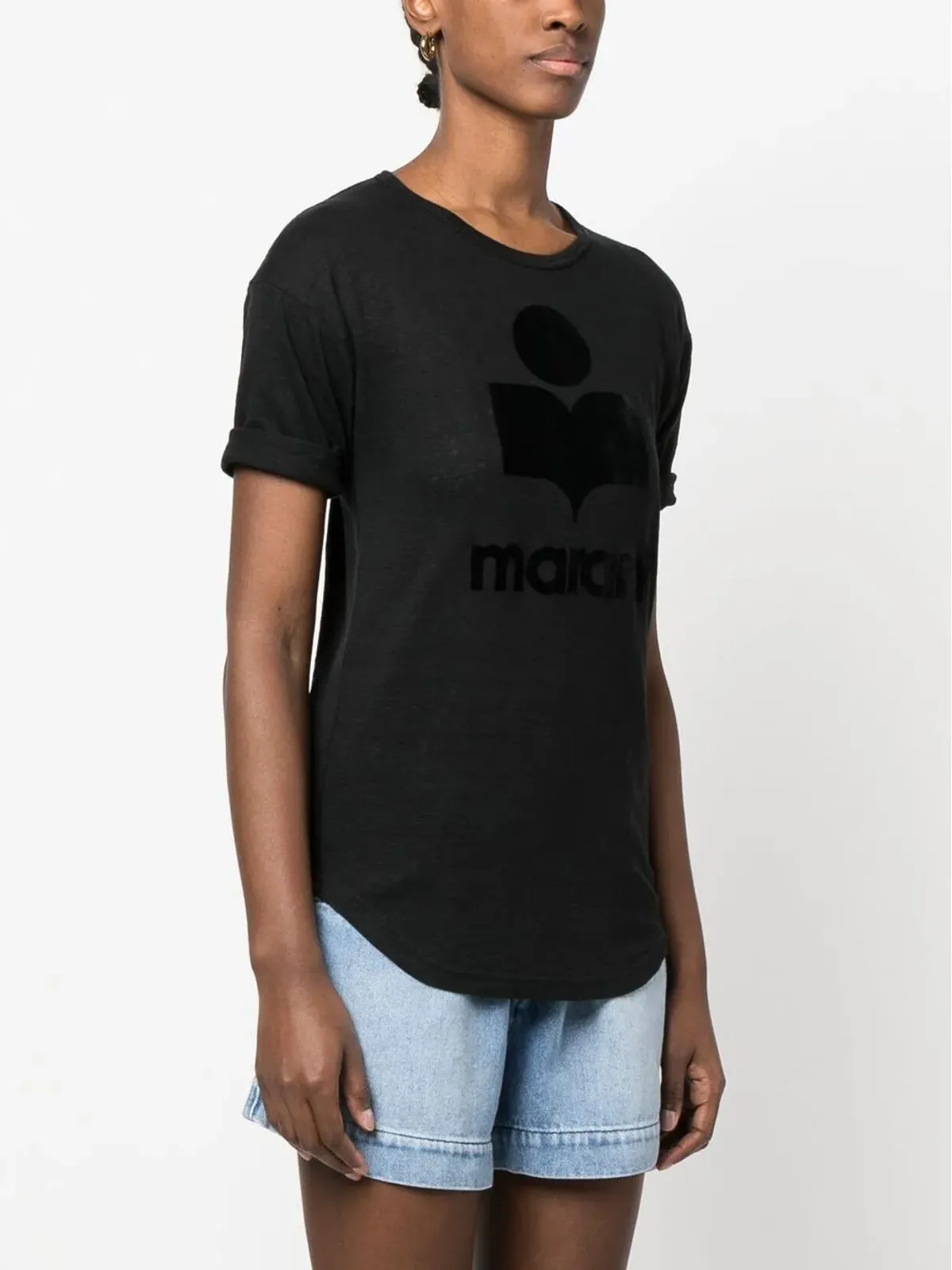 MARANT ÉTOILE Koldi ロゴTシャツ ブラック - 画像3