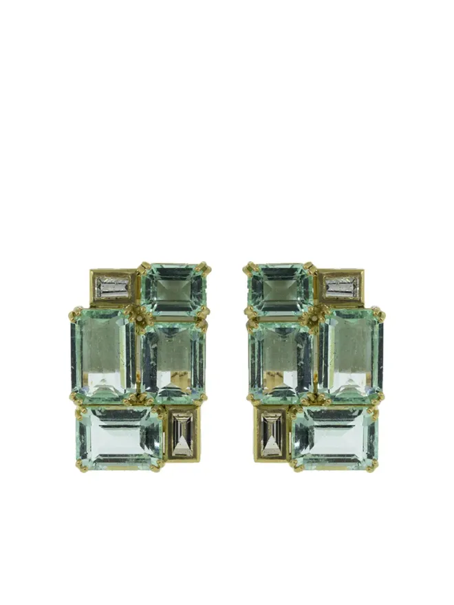 Sylva & Cie Sylva & Cie 18k イエローゴールド ダイヤモンド コロンビア産エメラルド イヤリングの商品画像