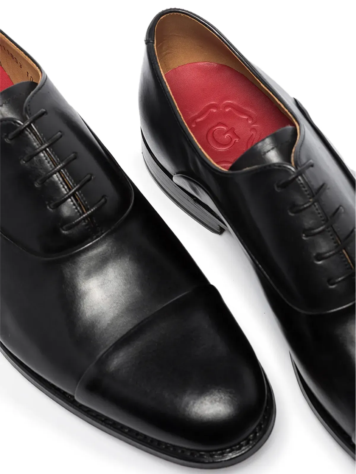 Grenson Bert 本革オックスフォードシューズ ブラック - 画像2