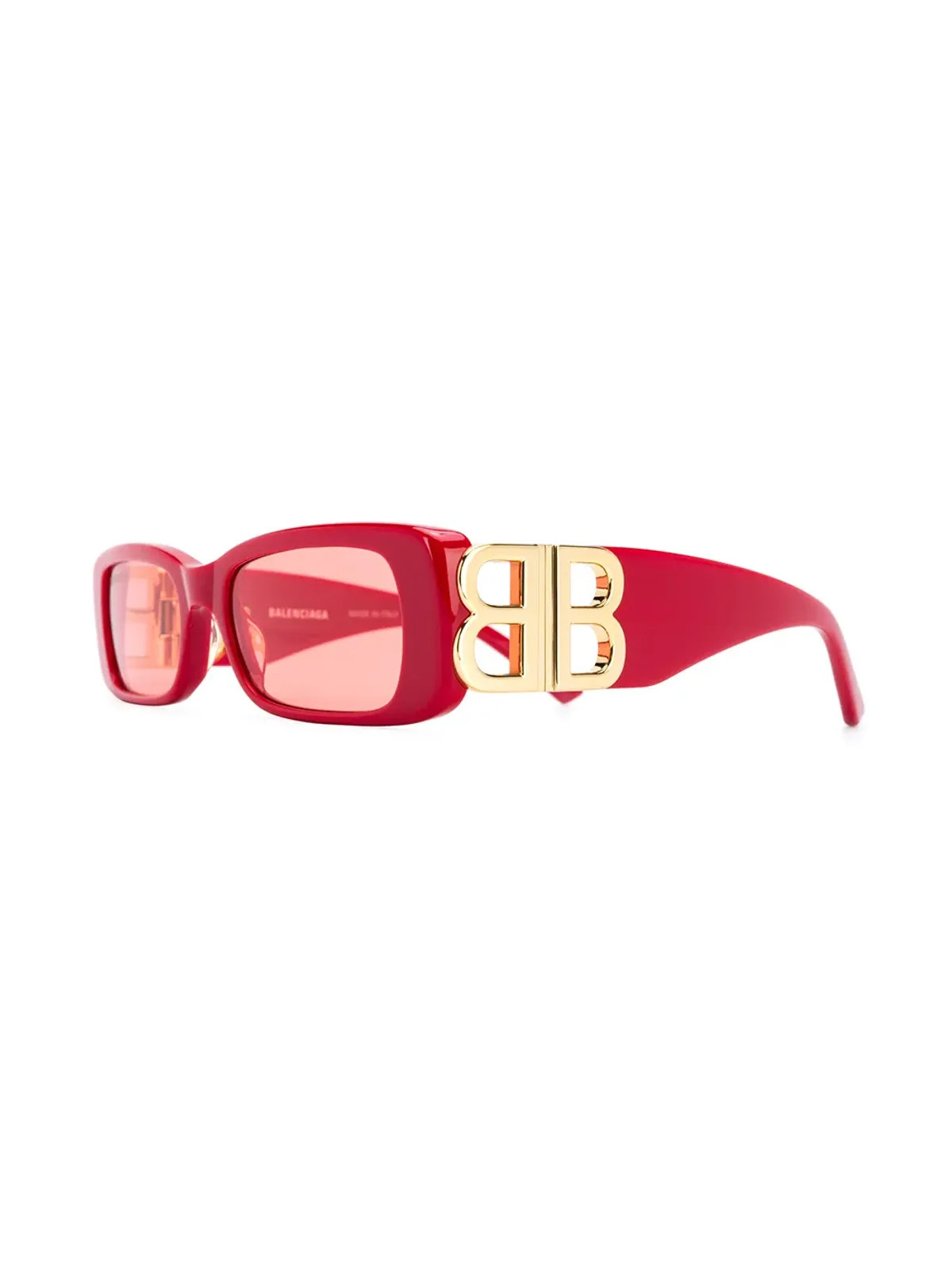 Balenciaga Eyewear ダイナスティ レクタンギュラーフレーム サングラス レッド - 画像2