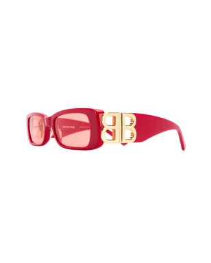 Balenciaga Eyewear ダイナスティ レクタンギュラーフレーム サングラス レッド - サムネイル2