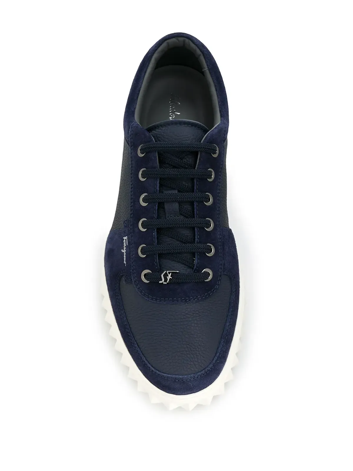 Ferragamo レザー スニーカー ブルー - 画像4