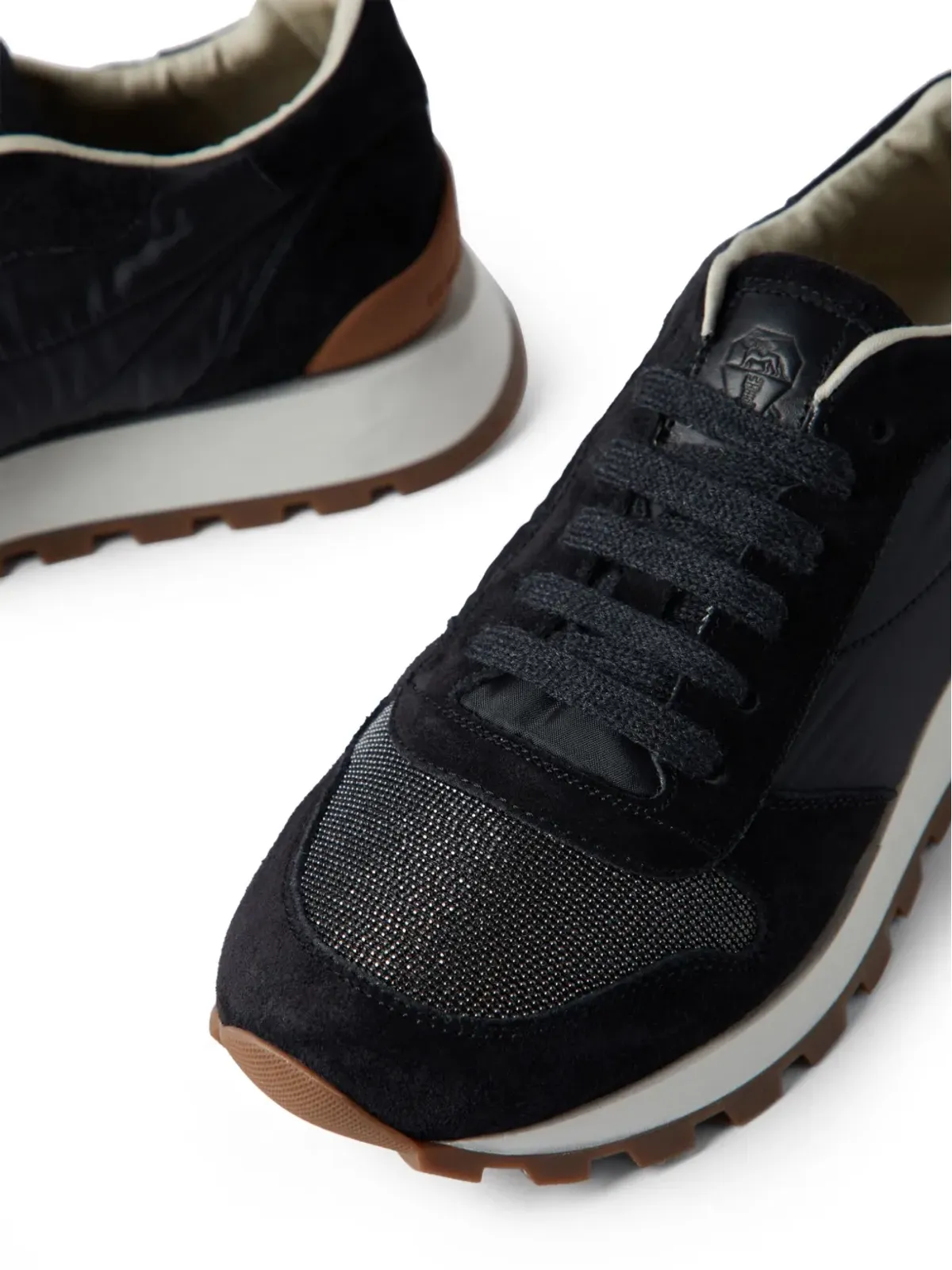 Brunello Cucinelli ロゴ入りロー・トップスニーカー - 画像4