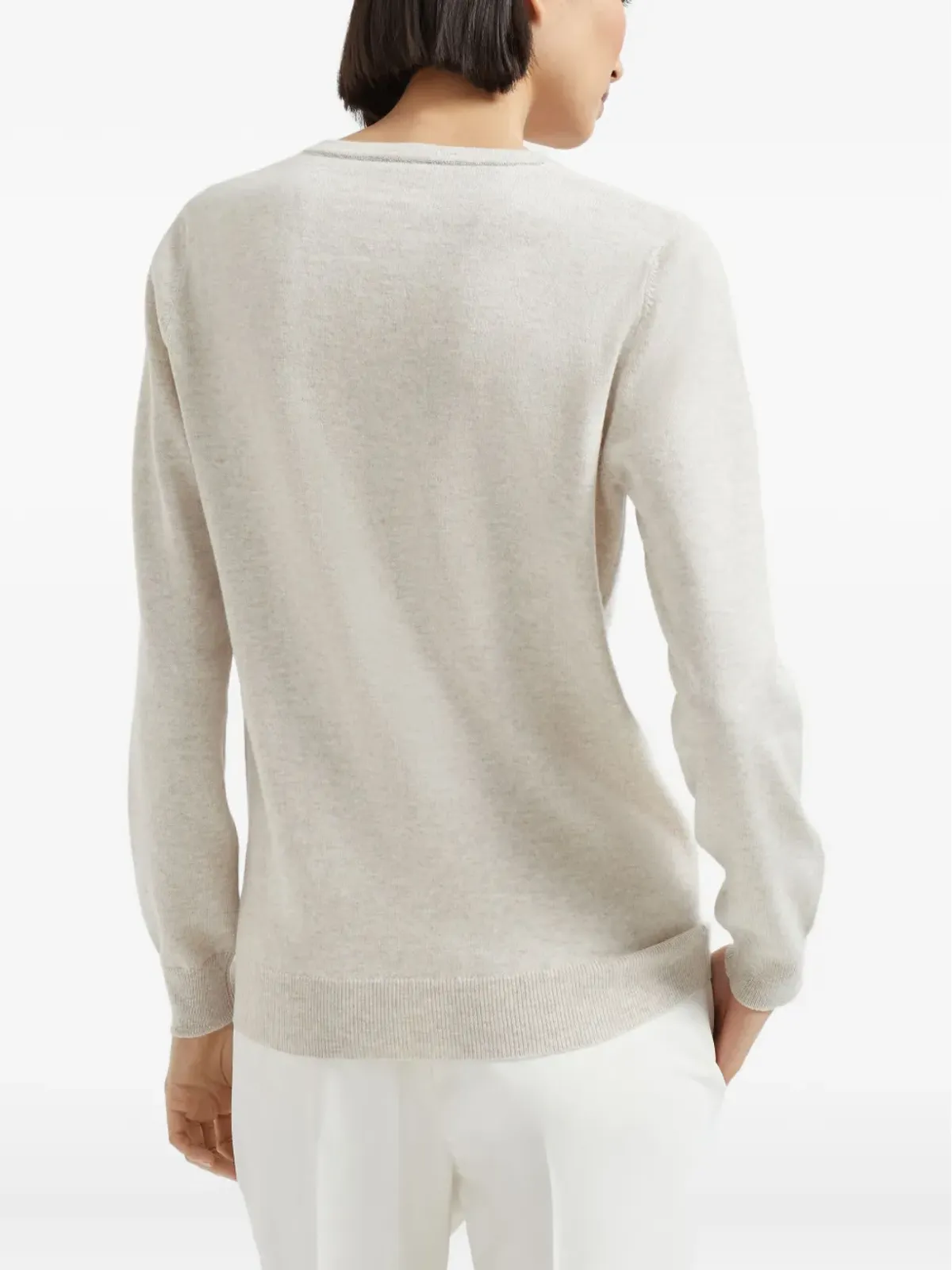 Brunello Cucinelli 長袖フィットVネックニットセーター - 画像5
