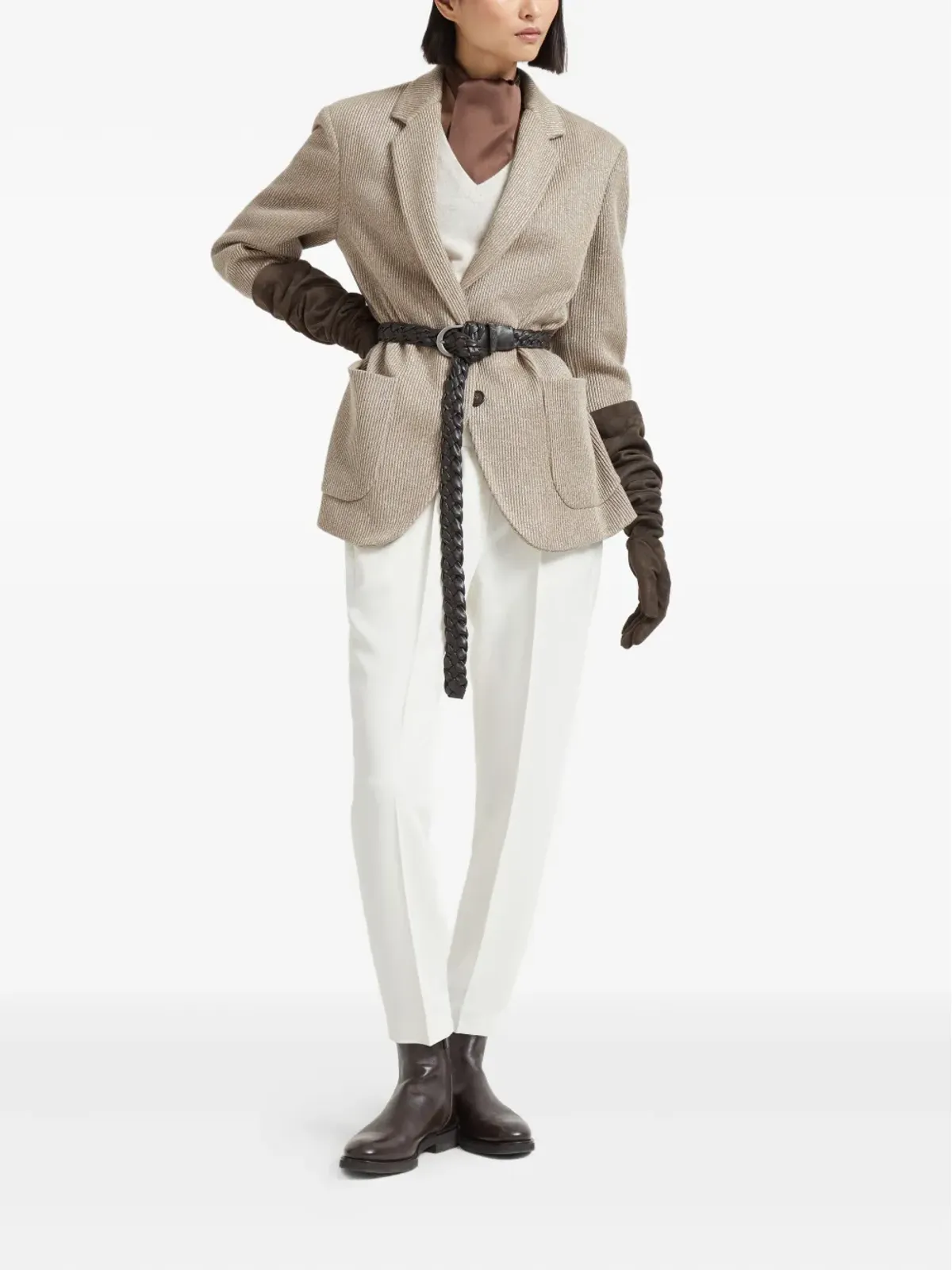 Brunello Cucinelli 長袖フィットVネックニットセーター - 画像2