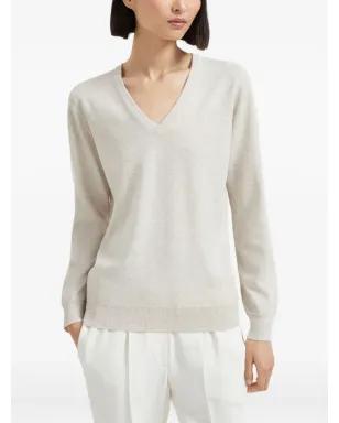 Brunello Cucinelli 長袖フィットVネックニットセーター - サムネイル3