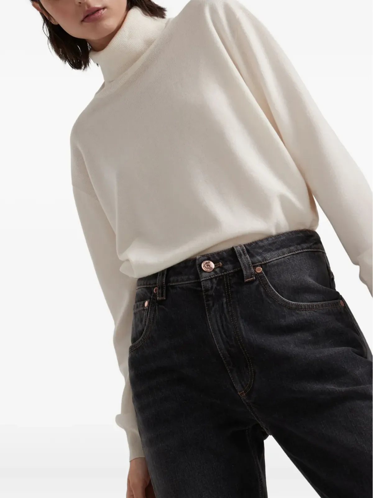 Brunello Cucinelli モックネック カシミア ジャンパー - 画像5