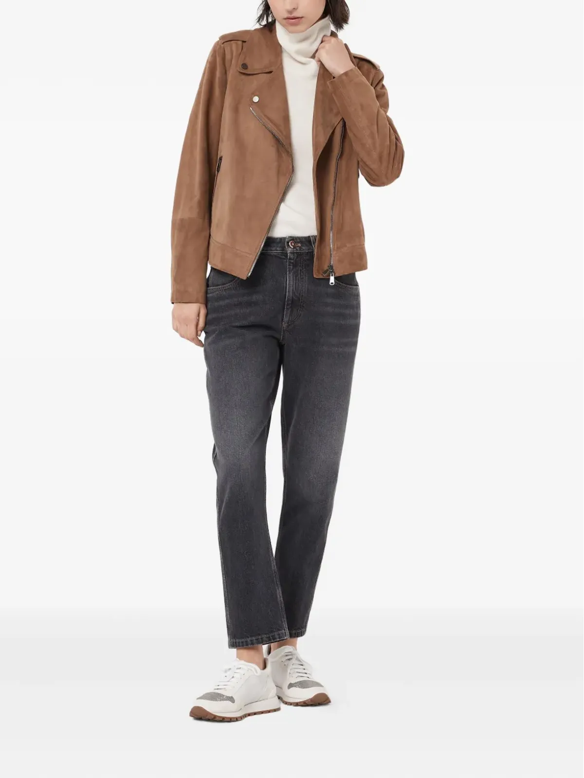 Brunello Cucinelli モックネック カシミア ジャンパー - 画像2