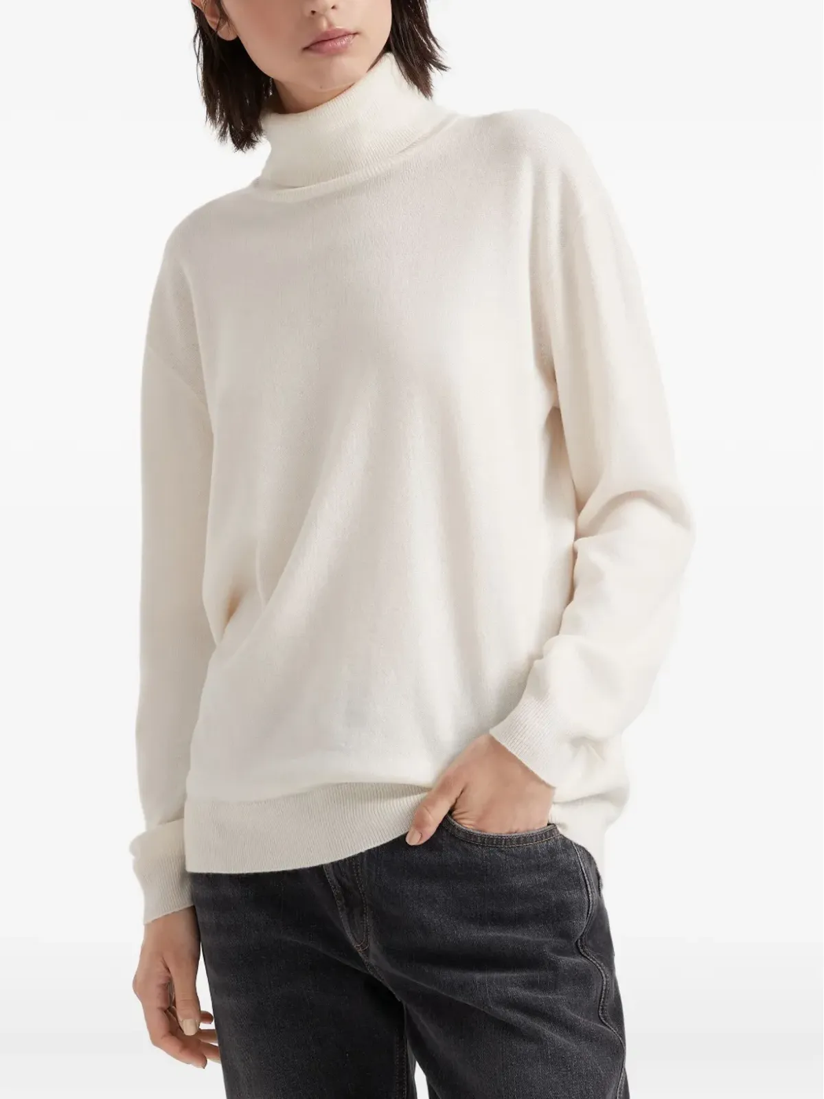 Brunello Cucinelli モックネック カシミア ジャンパー - 画像3